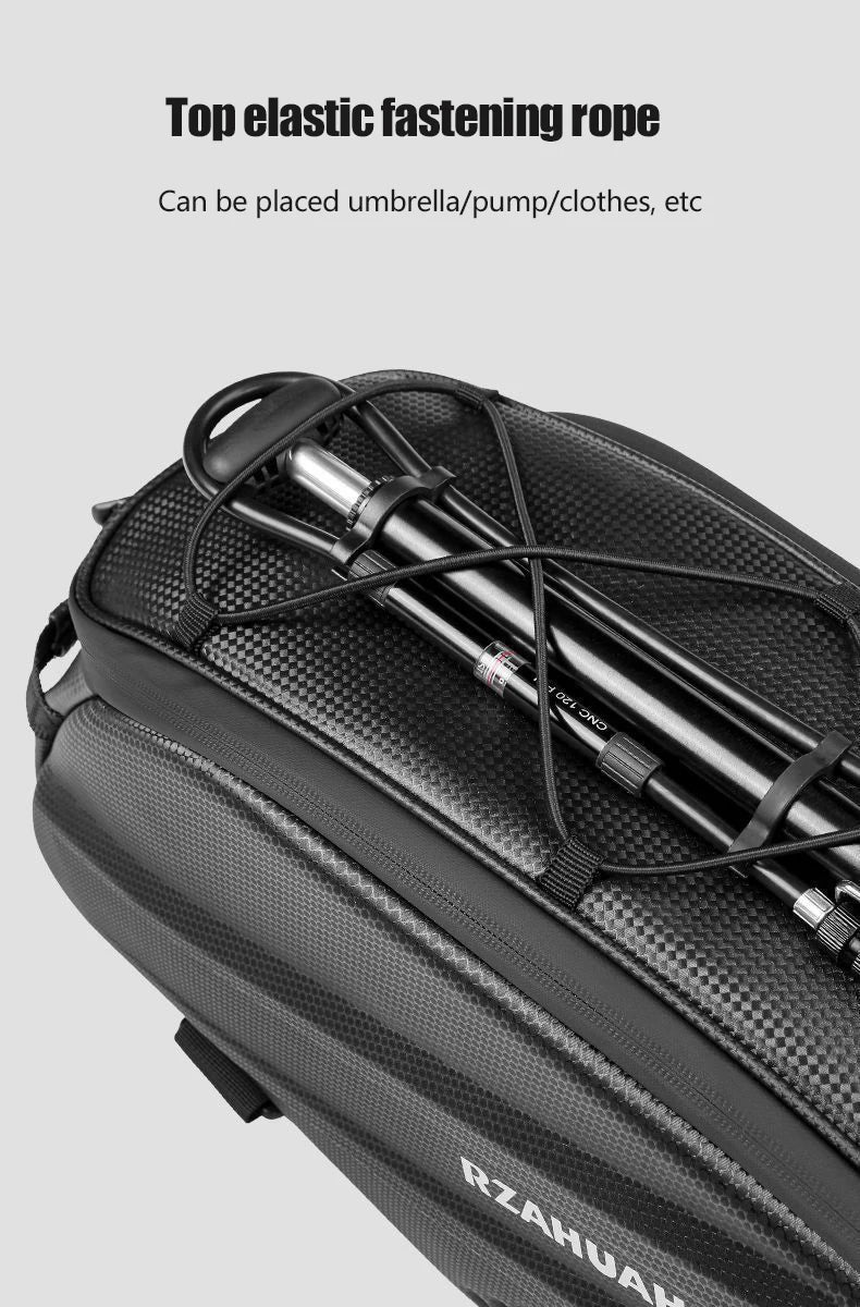 10L Waterproof Bicycle Rear Seat Bag – Large Rack Saddlebag & Shoulder Bag