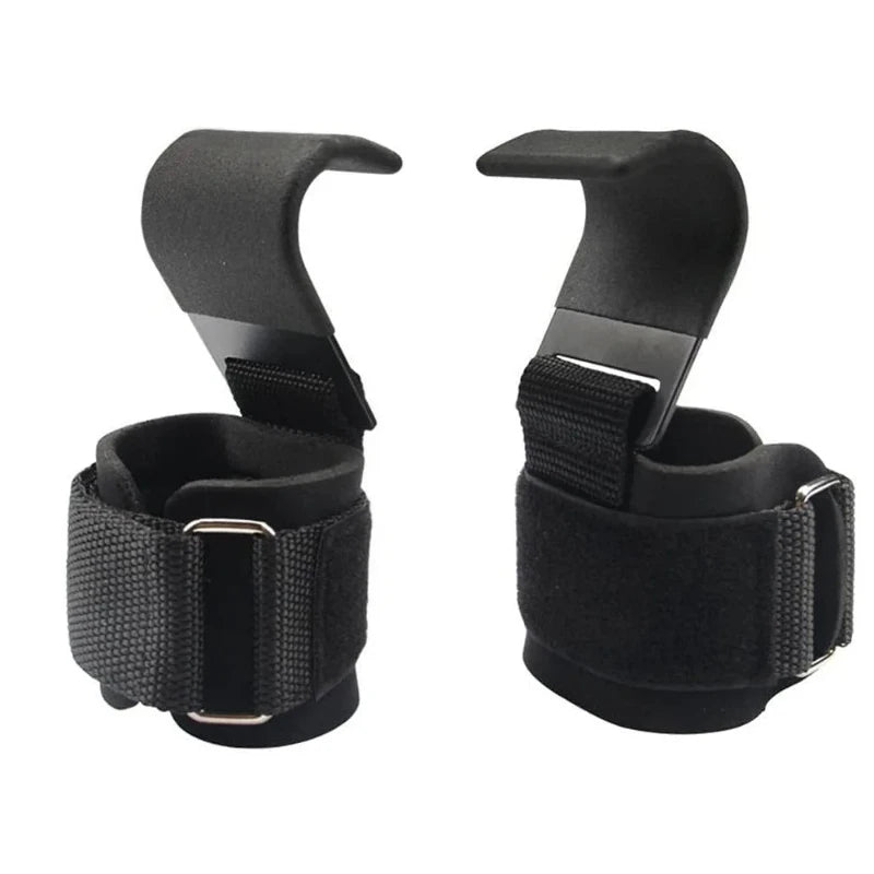 Weight Lifting Hook Grips with Wrist Wraps – Heavy-Duty Gym Wrist Straps for Pull-Ups, Powerlifting & Deadlifts