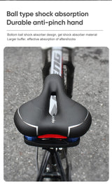 Breathable Hollow Bicycle Saddle – Shockproof PU Leather Cycling Seat