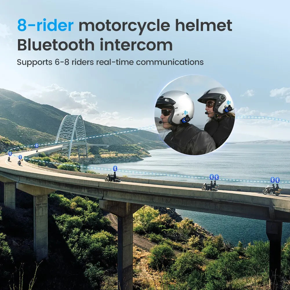 Motorcycle Bluetooth Intercom Music Sharing