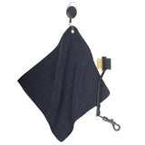 25×25cm Golf Towel with Rope Hook – Double-Sided Microfiber Club Towel + Golf Cleaning Brush | Easy-Pull Design