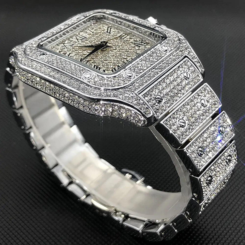 Men's Waterproof Full Diamond  Watches