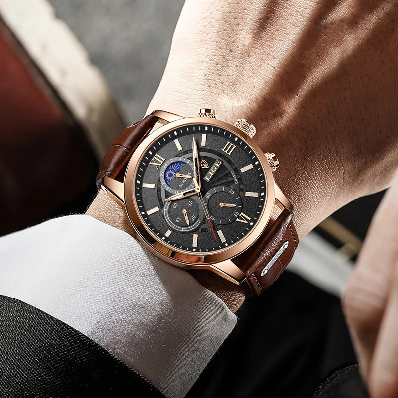 Leather Men Quartz Luxury Watches